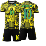 2025-2026 Brasiilia Kuldne Eriv&auml;ljaanne Nr.10 Neymar S&auml;rk Ilma Sokkideta S yellow
