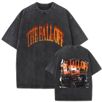 Piiratud uus album J Cole THE FALL OFF Vintage pestud T-s&auml;rgid Unisex Hip Hop Popmuusika f&auml;nnidele L&uuml;hikeste varrukatega T-s&auml;rk Streetwear S black