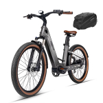 MIHOGO AIR 48V 19.2ah S&uuml;sinikkiust Pika S&otilde;iduulatusega Elektrijalgratas, 26-tolline, 750W Mootor, Maksimaalne Abistatud S&otilde;iduulatus Kuni 190 km. hall