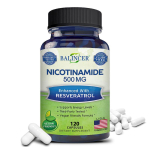 Nikotiinamiid 500 mg Toidulisand, Resveratrolipulbriga, 120 kapslit pudelis 120 Capsules white