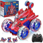 Spiderman Kaugjuhitav Auto RC Autod M&auml;nguasjad, Laetav Stunt RC Auto 360 Kraadiste P&ouml;&ouml;rete ja 4WD Ratta ning Valgustusega JJM
