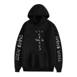 Unisex Travis Scott pullover-kapuutsiga pusa Keskmise paksusega S hall v&auml;rv