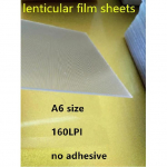 10 t&uuml;kki 50 LPI & 75LPI & 100LPI & 160LPI lentikulaarse kile lehte 3D-fotode tegemiseks Lentikulaarne kile A6 160LPI lenticular