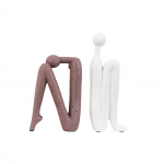 2 tk loomingulist abstraktset inimkuju raamaturiiuli tuge Modernne minimalistlik kodu-kontori laua kaunistus Skulptuur raamaturiiuli korraldamiseks one size
