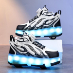 Valgustusega rullikud Lastele T&auml;iskasvanutele Kerged LED-rattad Sisse/V&auml;lja L&uuml;litiga Unisex Uisutamis-tossud Sizes 3039 Full Set: 10 Pairs must