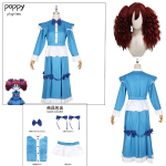 Mooni Cosplay Kost&uuml;&uuml;m Kleit M&auml;ng Mooni Cos M&auml;nguaeg Punap&auml;ine T&uuml;druk Naised T&uuml;drukud Sinine Neitsekleit Lolita Halloweeni Peokleit M blue