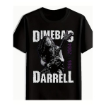 Meeste Heavy Metal B&auml;ndi T-s&auml;rk - Dimebag Darrell Graafiline Prindi, 240 gsm Raske Kaal Puuvill, Tavaline L&otilde;ige L&uuml;hikeste Varrukatega &Uuml;mmarguse Kaelusega, K&otilde;rge Venivusega Mugavus 5XL must