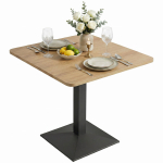 S&ouml;&ouml;gilaud Ruudukujuline K&ouml;&ouml;gilaud 2 inimesele S&ouml;&ouml;gitoa laud Puidust v&auml;limusega terasjalal 70 x 70 x 75 cm Tume pruun 70 x 70 x 75 cm