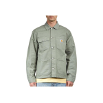 Carhartt WIP M&auml;rgiga Logo Terava Kraega &Uuml;he Rinnaga Pikkade Varrukatega Jakk Meeste jakid Hall-Roheline I024849-1CT-GD S gray