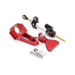 Titaanist roolitudevastane stabilisaator Honda CBR600 F4i jaoks (99-07) Black Bracket + Red Titanium Ruler