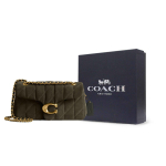 COACH Tabby Lehmast L&otilde;hestatud Nahast Crossbody Kott, &Otilde;lakott Keskmine Naiste Oliiviroheline CW620-B4OL One Size 2 black