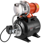 VEVOR 1,6 hj madala kaevu pump koos survestuss&uuml;steemiga, 230V 6000 L/h, roostevabast terasest niisutusjuga pump 19 L paagiga, automaatne vee survev&otilde;imendi s&uuml;steem