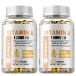 Vitamiin A 10000 R&Uuml; (3000 mcg RAE) 120 pehmet kapslit &mdash; N&auml;gemise tugi, Immuuns&uuml;steemi tugi, Igap&auml;evane heaolu 120*2