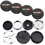 4 tk 3D NISMO 68mm 65mm 60mm 56mm Auto embleem Ratta keskmine kate auto Velje &uuml;mbertegemine tolmukindel m&auml;rk katteid tarvikud Nissanile 68mm black cap black