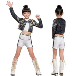Laste Kpop Cosplay Demon Slayer Rumi Zoe Mira Kost&uuml;&uuml;m Huntrix T&uuml;drukutele Riietus Iidolir&uuml;hma Rolli m&auml;ngimine Halloweeni Karnevalikost&uuml;&uuml;m 110cm black