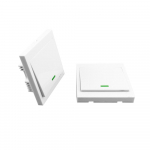 SONOFF nupuvajutusega seinavalgustuse l&uuml;liti kaugjuhtimispult 1 Gang 86 t&uuml;&uuml;p sisse/v&auml;lja l&uuml;litipaneel 433 MHz 1CH valge