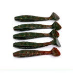 HENGJIA 5tk Soft Tail Grubs Bait Worm Landid haugi forelli Bass Voobleriga kalastustarbed
