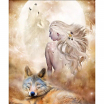 Teemantmaal Tikand Mosaiik Kaunitar ja koletis Maastiku ristpistes komplekt Mosaiikl&otilde;uendi pilt 20X30CM