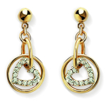 Les Tr&eacute;sors De Lily [B9429] - Boucles Plaqu&eacute; Or 'Love Cocoon' blanc dor&eacute; - 10x20 mm kuld