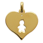 Les Tr&eacute;sors De Lily [C7259] - kullatud  Boy Heart  ripats - 20x18 mm kuld