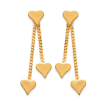 Les Tr&eacute;sors De Lily [D4553] &ndash; kullatud k&otilde;rvar&otilde;ngad Coeurs Jumeaux Golden &ndash; 30x3 mm kuld