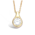 Les Tr&eacute;sors De Lily [L2001] -  Unikaalne  valge kullaga kaelakee - 12x8 mm kuld