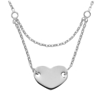 Altesse [N1889] - Collier argent 'Love' argent&eacute; h&otilde;be