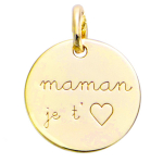 Les Tr&eacute;sors De Lily [Q7574] - kullatud ripats  Maman je t'Aime  kuld - 15 mm kuld
