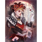 5D-teemant-n&auml;put&ouml;&ouml; Teemantmaal Ristpistes Kloun, naine, maastik, teemanttikandid 20X30CM