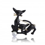 Armsad topelt kassiga simuleeritud p&auml;rliprossid naistele meestele lastele emailiga esmalte prossid sall hijab spille klambrid mantli kampsunn&otilde;elad must