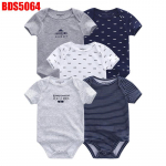 Vasts&uuml;ndinud poisi t&uuml;druku riided Kiddiezoom puuvillane O-kaelusega l&uuml;hikeste varrukatega beebide bodid ja kombinesoonid riided 3M