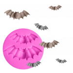 Halloween Bats Silikoonvorm Hallowmas Fondant Tordi kaunistusvorm roosa