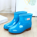 Naiste vihmasaapad Kevad- ja s&uuml;gissaapad L&uuml;hikese toruga vihmasaapad Veekingad Veekindlad T&ouml;&ouml;jalatsid Kummijalatsid 38 sinine