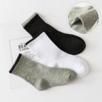 5 paari beebi sokid poisid t&uuml;drukud must valge hall hall sokid puuvillased pehmed lapsed mugavad sokid lastele kooli spordiriided S