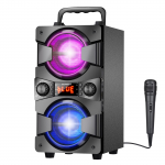 TOPROAD 60 W Bluetooth-k&otilde;lar kaasaskantav suure v&otilde;imsusega juhtmevaba stereo bass-karaokek&otilde;larid subwooferi tugi FM-raadio LED-valgusti must