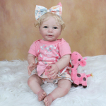 BZDOLL 3D-v&auml;rviga nahk, 55 CM, pehmest silikoonist taass&uuml;ndinud beebinukk, elutruu printsess v&auml;ikelapse t&uuml;drukule m&auml;nguasi Lisa Bebe kleit Boneca elus kingitus 55cm 3D-paint Skin Doll