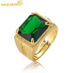 SACE GEMS Luksuslik vasesulamist tsirkoon kihlas&otilde;rmus meeste ehe kingitus open