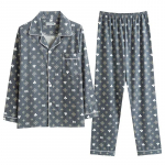 Pidžaamad Meeste pikkade varrukatega puuvillased kevad- ja s&uuml;gispidžaamad meeste s&uuml;gis- ja talvenoortele ja keskealistele &otilde;hukesed suvised kost&uuml;&uuml;mid XXXL