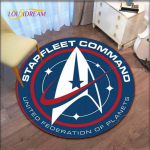 Star Treki logo mustriga ala Vaiba &uuml;mmargune p&otilde;randamatt Elutoa vaip Vannituba K&ouml;&ouml;k vaip uksematt 60cm