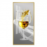 Moodne minimalistlik veiniklaasi l&otilde;uendi maalimine restorani baari kaunistus maalimine s&ouml;&ouml;gituba veinikapp seinakunsti plakat 50x100cm