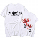 Tokyo Ghoul Jaapani anime Harajuku T-s&auml;rk vabaaja lahedate tr&uuml;kiste l&uuml;hikeste varrukatega puuvillane suvine T-s&auml;rk Hip Hop T-s&auml;rk Manga Graafilised topid Teesid T&auml;navar&otilde;ivad XL