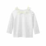 Laste kikilips T&uuml;drukute T-s&auml;rk Alumine s&auml;rk Laste Lycra Puuvillane pikkade varrukatega topp 90cm valge