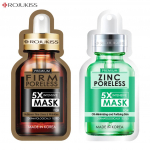 Rojukiss Akne/Pinduv/Punane seerum/Gluta/HYA/Omega/Perfect/Repair/Valge/Tsingi poorideta 5X intensiivmask 25 ml - Tai nahahooldus Firm 1 & Zinc 1