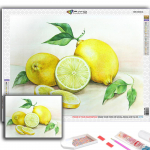 Teemantmaaling Puuviljad ja Makaronid Tikand Ristpistes Rhinestone Kodukaunistus Full Round 20X30CM