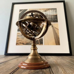 Vintage Zodiac armillary messingist kerakujuline gloobus