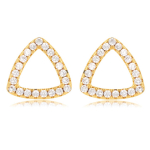 Les Tr&eacute;sors De Lily [R2058] - kullatud k&otilde;rvar&otilde;ngad  Sissi  valgest kullast - 8x8 mm valge