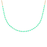 Les Tr&eacute;sors De Lily [R5822] &ndash; kullatud kaelakee  Mineralia  t&uuml;rkiissinine kuld (kvartsiit) - 45 cm 3 mm t&uuml;rkiissinine