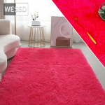 P&otilde;hjamaade stiilis pl&uuml;&uuml;sis vaip elutuppa Mitmev&auml;rviline roosa valge kohev magamistoa vaip, pehme shggy matt lastele 160x230cm