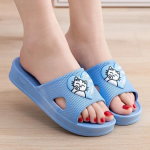 Multikas kassimustriga naiste sussid armsad paksu tallaga libisemisvastased sussid pehme tald &otilde;&otilde;nsaga majapidamissussid Lihtsad ja vabaaja stiilis suvised 36 sinine