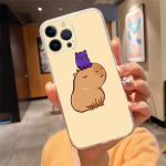 Telefoni&uuml;mbris Iphone 14 Pro Max 13 12 11 Pro Max Xs Max Xr X 12mini 7 8 14 Plus Se Cartoon Capybara Case Funda Capa Cell jaoks iPhone 13mini